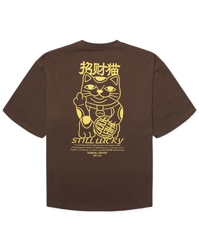 Woodbird - WBBeam Lucky T-shirt - Dark Brown
